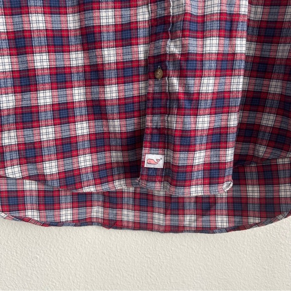 Vineyard Vines Classic Fit Red and White Plaid Shirt - Picture 3 of 5